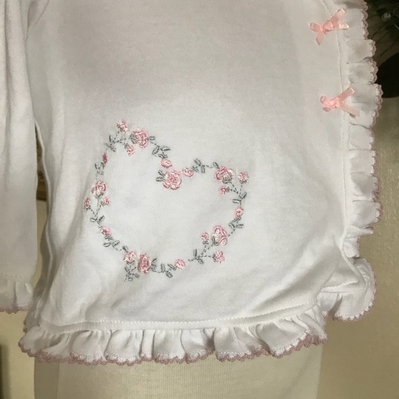 Little Me Ruffle Bow Heart Cardigan - Picture 5 of 6